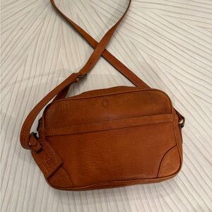 Vintage Polo by Ralph Lauren Tan Leather Crossbody Bag Rare